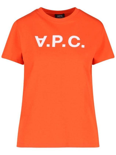 VPC Logo Organic Cotton Short Sleeve T-Shirt Orange - A.P.C. - BALAAN 2