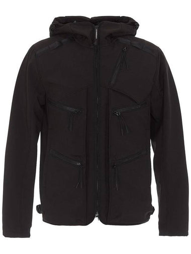 Shell Goggles Hooded Jacket Black - CP COMPANY - BALAAN 1