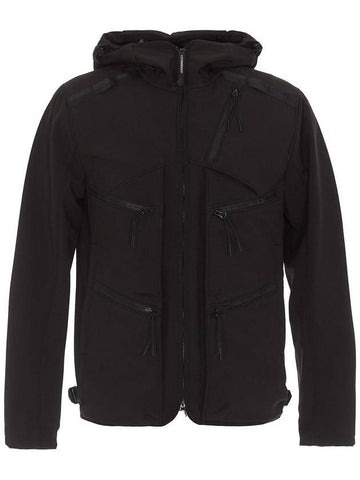 Shell Goggles Hooded Jacket Black - CP COMPANY - BALAAN 1