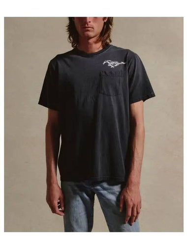 ONE OF THESE DAYS M MUSTANG CROSS TEE WASHED BLACK - SMR DAYS - BALAAN 1