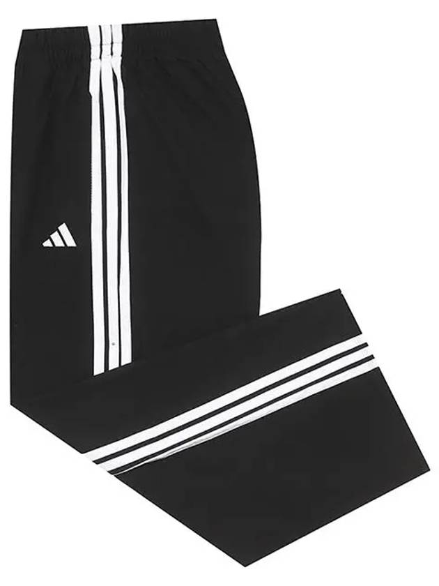 Essentials 3 Stripes Woven Parachute Wide Track Pants Black - ADIDAS - BALAAN 3