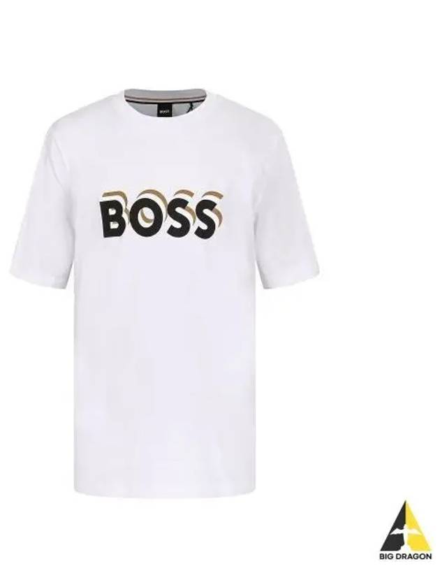 Tricolor logo short sleeve t shirt 50506923 100 - BOSS - BALAAN 1