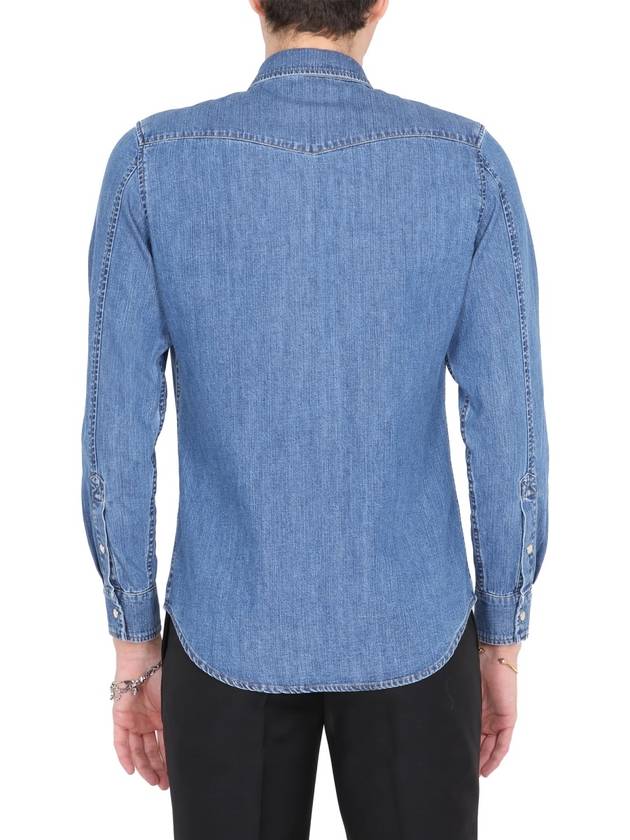 Two Pocket Long Sleeve Shirt Blue - ALEXANDER MCQUEEN - BALAAN 5