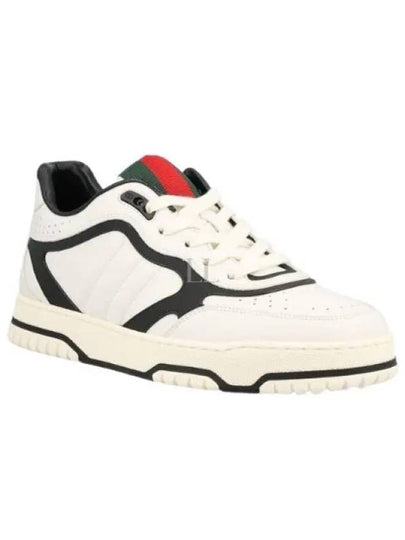 Reweb Leather Low Top Sneakers White - GUCCI - BALAAN 2