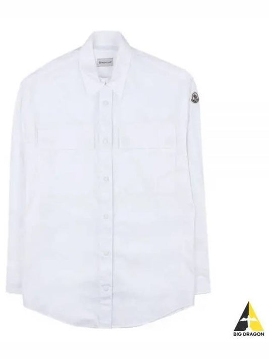 2F00008 596OT 032 Logo Patch Shirt - MONCLER - BALAAN 1