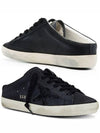 Superstar Sabot Suede Low Top Sneakers Black - GOLDEN GOOSE - BALAAN 2