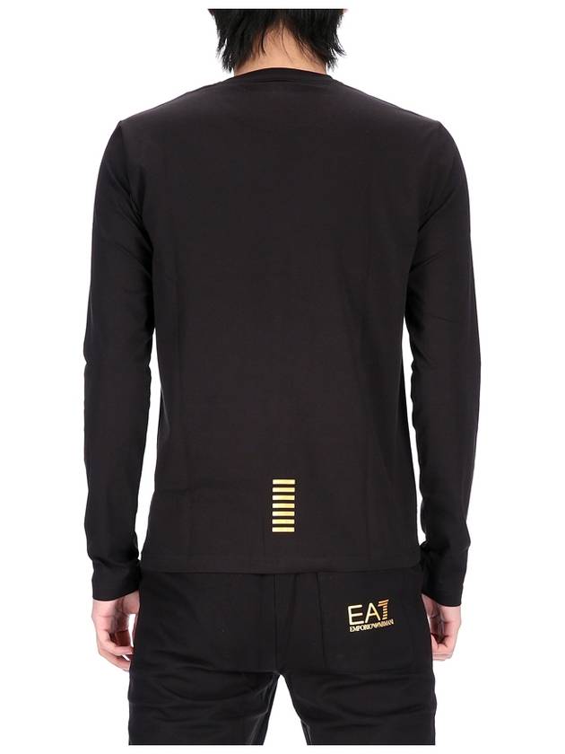 Ea7 Logo Print Sweatshirt Black - EMPORIO ARMANI - BALAAN.