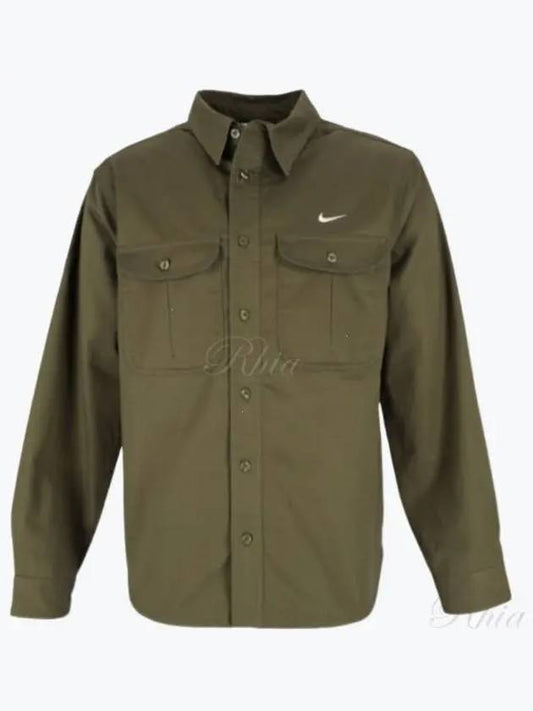 SB Tanglin Skate Long-Sleeve Shirt Olive - NIKE - BALAAN 2