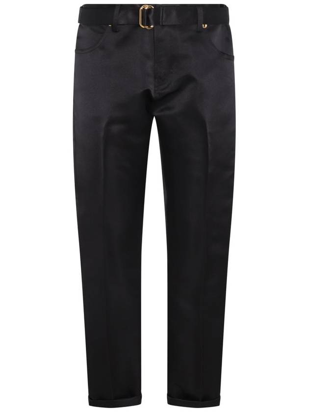 23 fw Black Silk Pants PAW143FAX671LB999 B0480946421 - TOM FORD - BALAAN 1