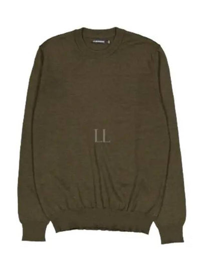 Men's Keane Crew Neck Merino Sweater Forest Green - J.LINDEBERG - BALAAN 2