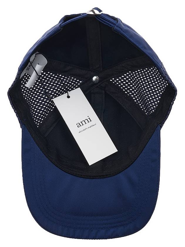 Heart Logo Silicon Patch Ball Cap Navy - AMI - BALAAN 6