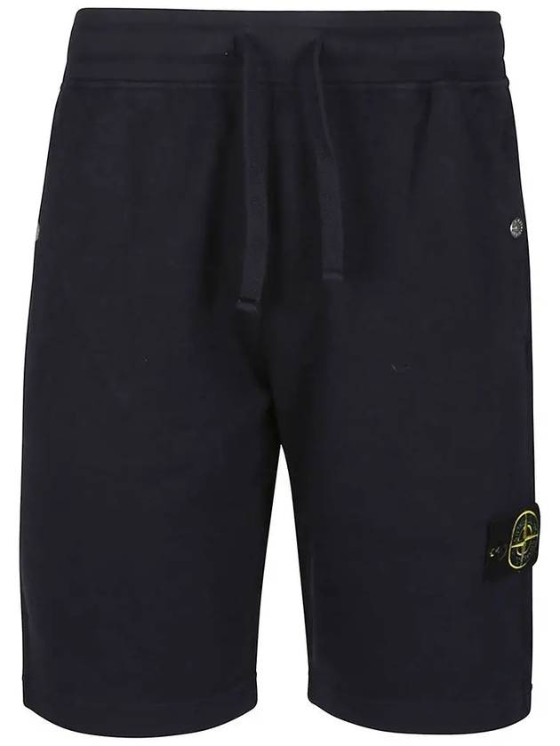 Compass Badge Cotton Track Shorts Navy - STONE ISLAND - BALAAN 3