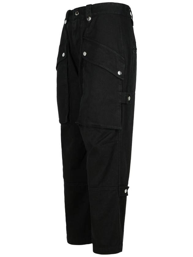 Isabel Marant Étoile Jannick' Black Cotton Pants - ISABEL MARANT ETOILE - BALAAN 2