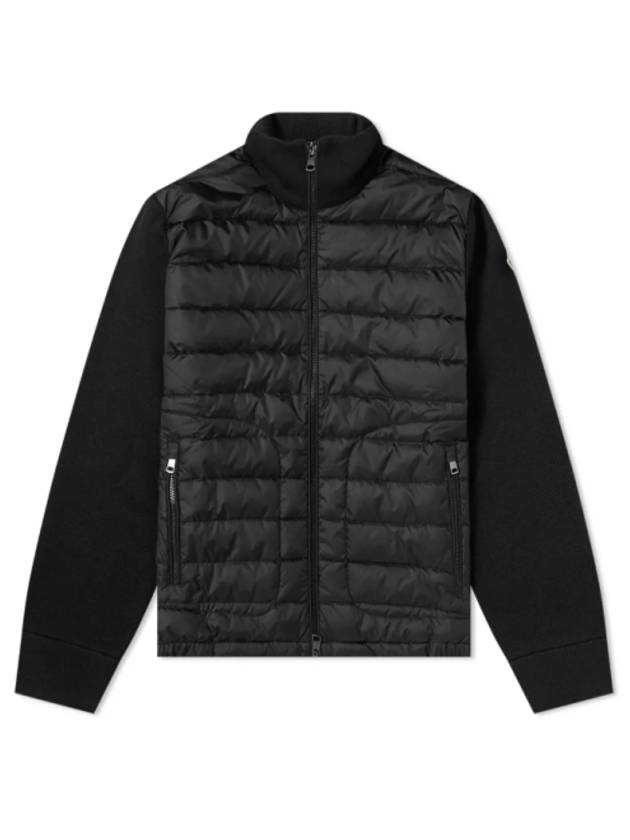 Padded Wool Zip-up Jacket Navy Blue - MONCLER - BALAAN 3