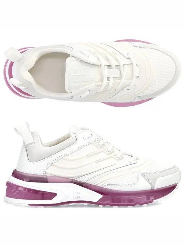 Leather Mesh Low Top Sneakers Pink White - GIVENCHY - BALAAN 2