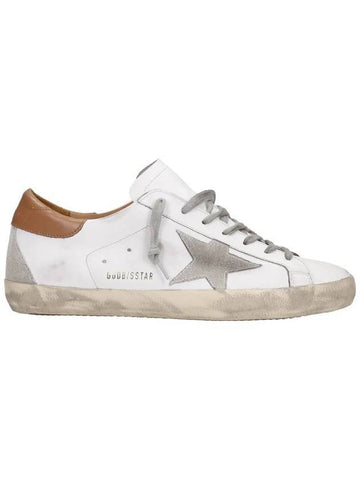 Superstar Brown Tab Sneakers White - GOLDEN GOOSE - BALAAN 1