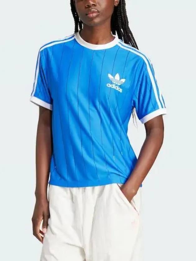 Adicolor 3 Stripes Pinstripe Short Sleeve T-Shirt Blue - ADIDAS - BALAAN 2