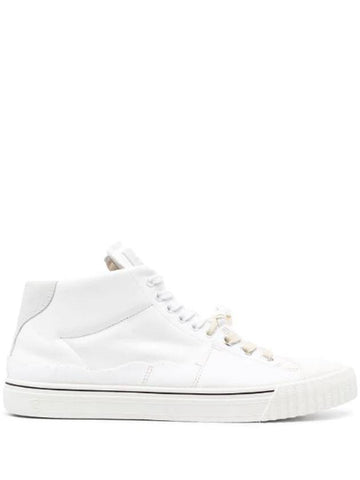 Canvas Leather High-Top Sneakers White - MAISON MARGIELA - BALAAN 1