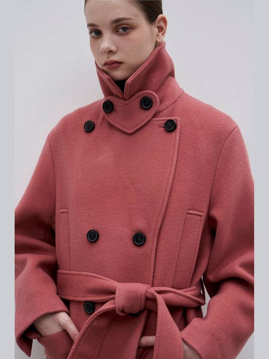 Color 2 Collector Premium Love Elizabeth Merino Wool Coat Pink - JULIY&CALLA - BALAAN 1