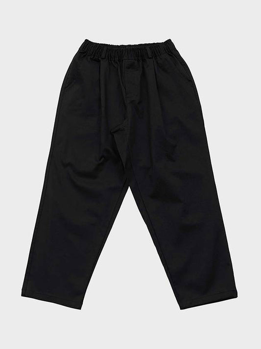 Cotton wide banding pants black - FFEFF STUDIO - BALAAN 2