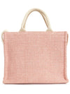 Small Raffia East West Tote Bag Pink - MARNI - BALAAN 4