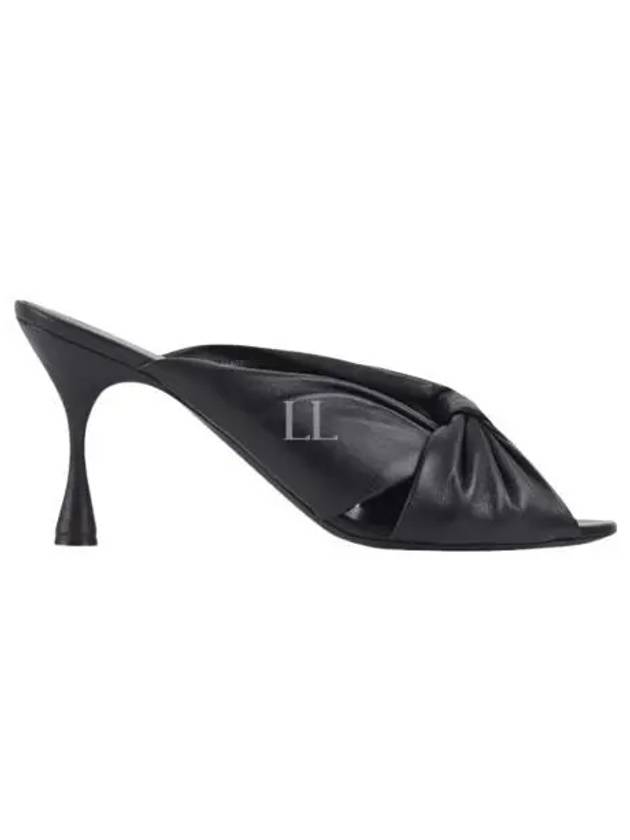 Drapy Leather Mule Heel Black - BALENCIAGA - BALAAN 2