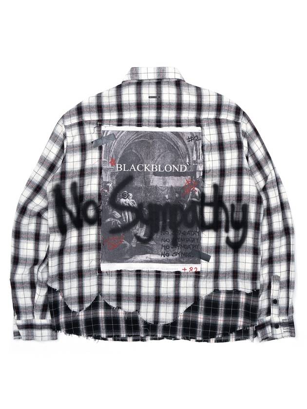 No Sympathy Layered Check Shirt White - BLACKBLOND - BALAAN 2