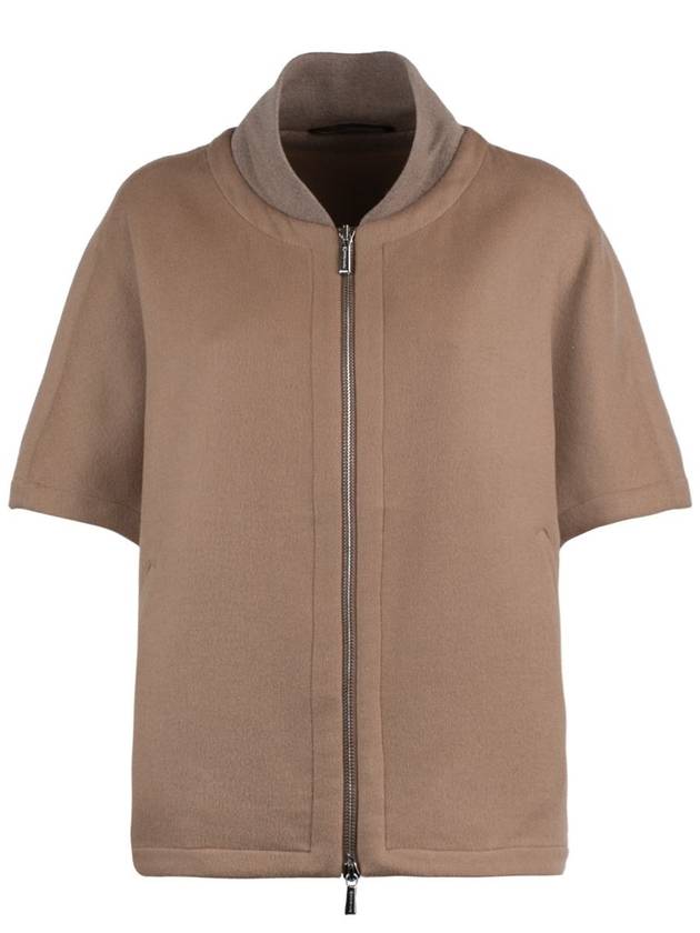 Moorer Short Hazelnut Hood Matched With Down Jacket - MOORER - BALAAN 4