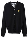 Play Gold Waffen Cardigan Black - COMME DES GARCONS - BALAAN 2