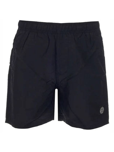 Men's Logo Nylon Metal Swim Shorts Navy - STONE ISLAND - BALAAN 1