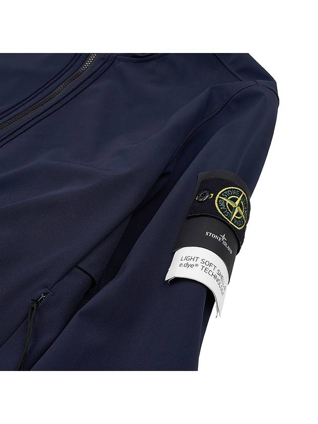 Wappen Patch Soft Shell Hooded Jacket Navy - STONE ISLAND - BALAAN 8