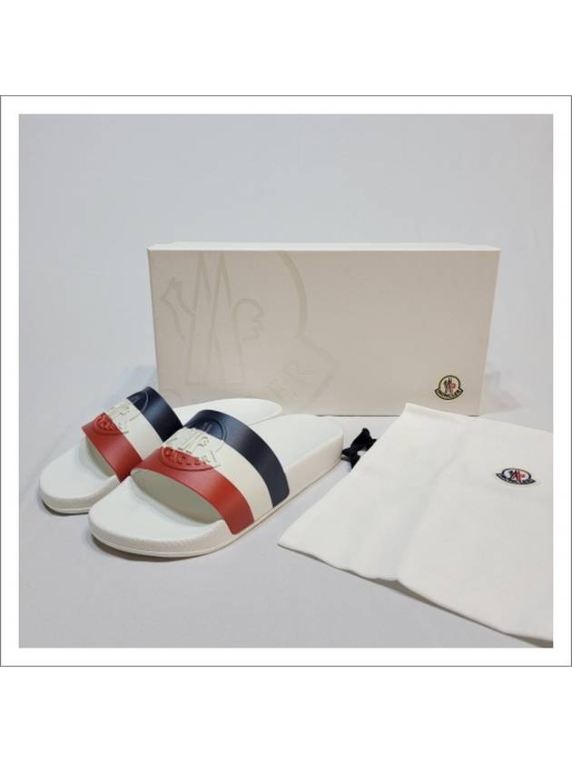 Striped Slippers White - MONCLER - BALAAN 9