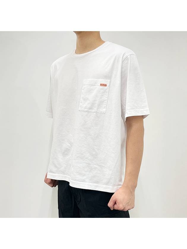 Logo Patch Short Sleeve T-Shirt White - ACNE STUDIOS - BALAAN 3