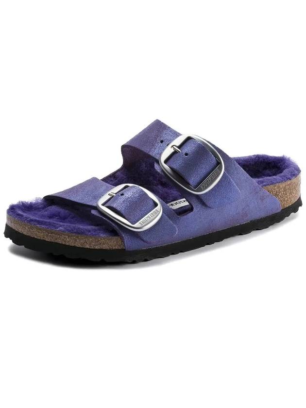 Arizona Big Buckle Slippers Metallic Violet - BIRKENSTOCK - BALAAN 2