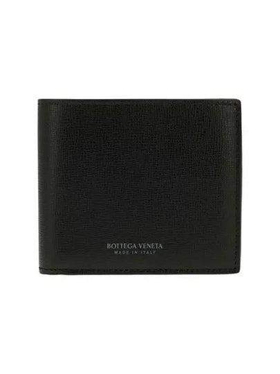 Logo Leather Half Wallet Black - BOTTEGA VENETA - BALAAN 2