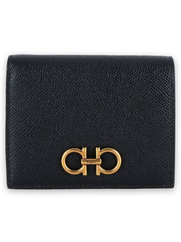 Gancini Continental Long Wallet Nero - SALVATORE FERRAGAMO - BALAAN 3