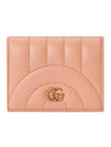 GG Marmont Matelasse Card Wallet Peach - GUCCI - BALAAN 1