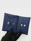 Calvi Duo Compact Card Wallet Navy - HERMES - BALAAN 8