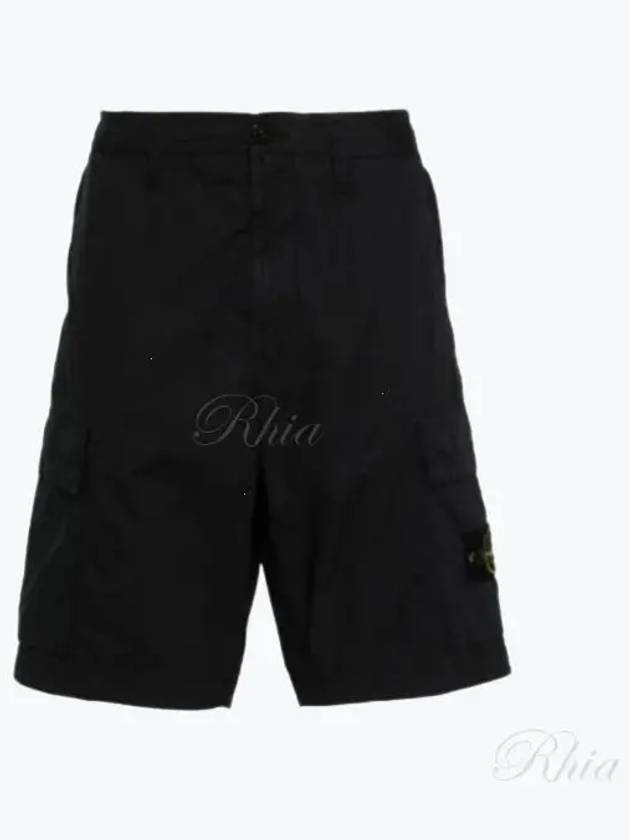 Light Stretch Cotton Bermuda Regular Fit Shorts Navy - STONE ISLAND - BALAAN 2