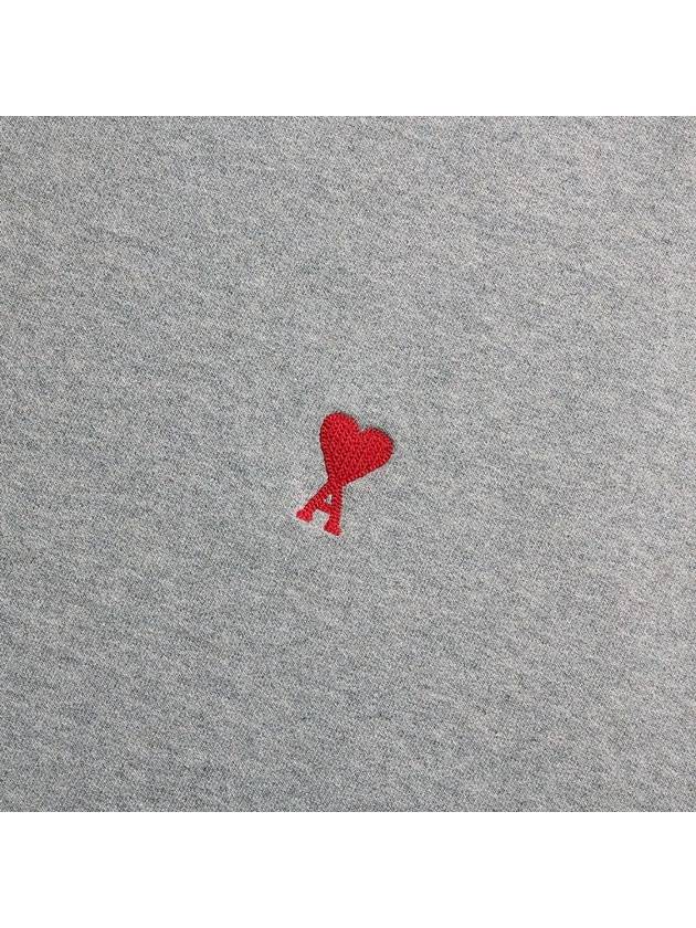 Small Heart Logo Sweatshirt Grey - AMI - BALAAN 5