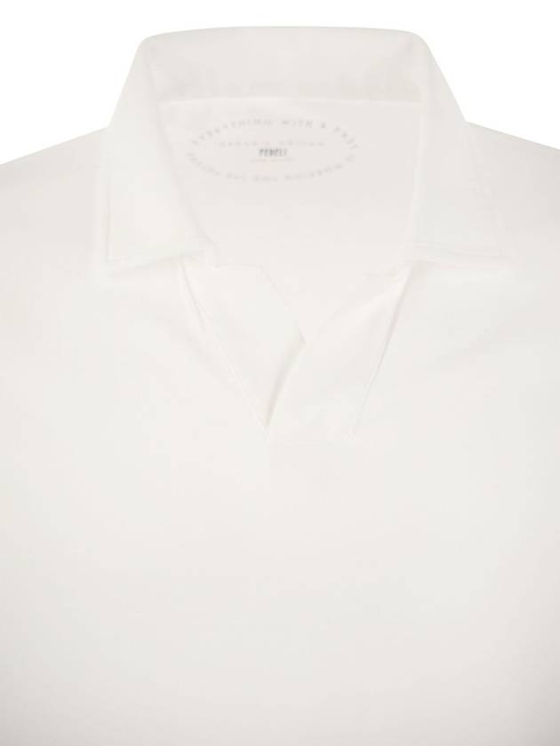 Cotton polo shirt with open collar - FEDELI - BALAAN 4