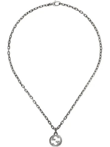 Women's Interlocking G Pendant Necklace Silver - GUCCI - BALAAN 1