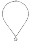 Women's Interlocking G Pendant Necklace Silver - GUCCI - BALAAN 1