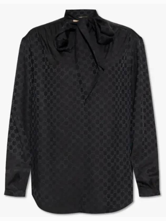 GG Silk Blouse Black - GUCCI - BALAAN 2