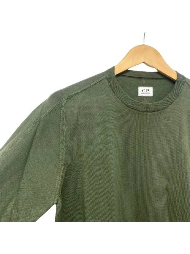 Men's Pocket Lens Crew Neck Knit Top Khaki - CP COMPANY - BALAAN 4