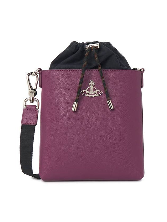 Saffiano Drawstring Cross Bag Purple - VIVIENNE WESTWOOD - BALAAN 2