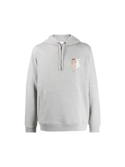 TB Monogram Logo Hoodie Grey - BURBERRY - BALAAN 2