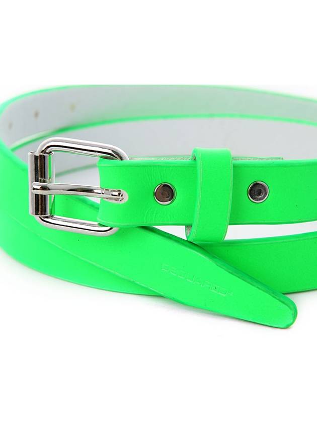 Buckle Leather Belt Green - DSQUARED2 - BALAAN 3