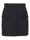 Nuoro Tailored Mini Wool H-Line Skirt Black - MAX MARA - BALAAN 2