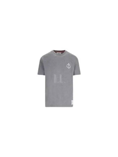 Midweight Jersey Anchor Short Sleeve T-Shirt Light Grey - THOM BROWNE - BALAAN 2